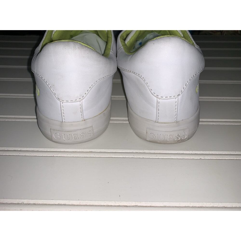 Guess‎ White Fluorescent Yellow Slip On Women’s Tennis Shoes Sz 8.5 Med - Picture 7 of 10